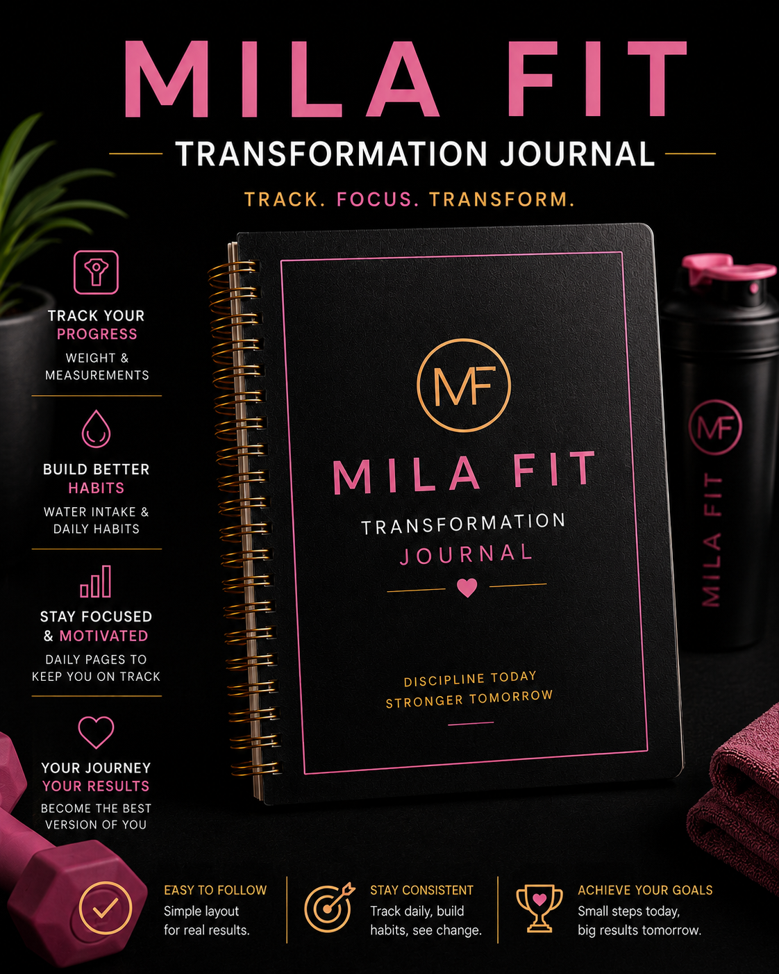 Mila Fit Progress Journal